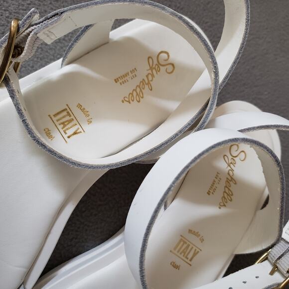 Seychelles Note To Self Sandals in White Leather Size 6 SEYC-WZ572 Ankle Strap - Picture 13 of 15